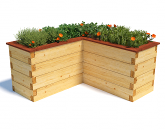 Benedetto L-shaped 450mm x 1250mm x 1250mm